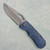 McNees Knives Little Dixon Frame Lock Rocked Blue Titanium Handle Matte Stonewash Magnacut Blade