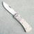 A.A. Sanders Hidden Button D/A Auto Ivory Handles w/ Filework Engraved Bolsters Satin Blade (Pre-owned)