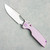 Rob Johnsons Cedar Mini Button Insert Liner Lock Diamonds and Honeycomb Textured Titanium Handles Satin Vanax Blade