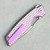 Rob Johnsons Cedar Mini Button Insert Liner Lock Diamonds and Honeycomb Textured Titanium Handles Satin Vanax Blade