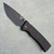 Chaves Knives Blue Label Redencion 229 Liner Lock Black Knurled Aluminum Handles Black PVD 154CM Tanto Blade Bronze Hardware