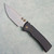 Chaves Knives Blue Label Redencion 229 Liner Lock Black Knurled Aluminum Handles Stonewash 154CM Tanto Blade Bronze Hardware
