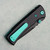 Chaves Knives Blue Label Redencion Street Liner Lock Black Knurled Aluminum Handles Black PVD 154CM Drop Point Blade Green Hardware