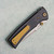 Chaves Knives Blue Label Redencion Street Liner Lock Black Knurled Aluminum Handles Stonewash 154CM Tanto Blade Bronze Hardware