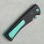 Chaves Knives Blue Label Sangre 229 Wharncliffe Black Knurled Aluminum Handles Stonewash 154CM Blade Green Hardware