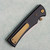 Chaves Knives Blue Label Sangre 229 Wharncliffe Black Knurled Aluminum Handles Stonewash 154CM Blade Bronze Hardware