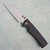 Chaves Knives Blue Label Sangre 229 Wharncliffe Black Knurled Aluminum Handles Stonewash 154CM Blade Bronze Hardware