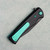 Chaves Knives Blue Label Sangre Street Wharncliffe Black Knurled Aluminum Handles Black PVD 154CM Blade Green Hardware