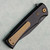 Chaves Knives Blue Label Sangre Street Wharncliffe Black Knurled Aluminum Handles Black PVD 154CM Blade Bronze Hardware