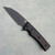 Chaves Knives Blue Label Sangre Street Wharncliffe Black Knurled Aluminum Handles Black PVD 154CM Blade Black Hardware
