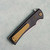 Chaves Knives Blue Label Sangre Street Wharncliffe Black Knurled Aluminum Handles Stonewash 154CM Blade Bronze Hardware