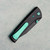 Chaves Knives Blue Label Scapegoat Street Black Knurled Aluminum Handles Black PVD 154CM Blade Green Hardware