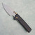 Chaves Knives Blue Label Scapegoat Street Black Knurled Aluminum Handles Stonewash 154CM Blade Bronze Hardware
