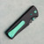 Chaves Knives Blue Label N.T.A.K. Liner Lock SE Drop Point Black Knurled Aluminum Handle Black PVD 154CM Blade Green Hardware