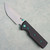 Chaves Knives Blue Label N.T.A.K. Liner Lock Black Knurled Aluminum Handle Stonewash 154CM Tanto Blade Green Hardware