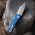 Pro-Tech Chaves Scapegoat Compact Blue Carbide Textured Handles Stonewash MagnaMax Blade RCS1105-BLUE