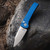 Pro-Tech Chaves Scapegoat Compact Blue Carbide Textured Handles Stonewash MagnaMax Blade RCS1105-BLUE