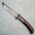 Chuck Gedraitis Custom Cherry Blossoms In The Wind Large Auto Maroon Linen Micarta Scales w/ Bronze Bolsters Titanium Liners Matt Parkinson Mosaic Damascus Blade