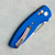 Three Rivers Manufacturing TRM Bulldog Rev. B River-LOK 3D Lizard Skin Royal Blue G10 Handles Stonewashed MagnaCut Blade