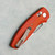 Three Rivers Manufacturing TRM Bulldog Rev. B River-LOK 3D Lizard Skin Texture Autumn Orange Micarta Handles Stonewashed MagnaCut Blade