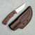 Three Rivers Manufacturing TRM Tagalong Fixed Blade Chocolate/Brown/Red Richlite Handles Stonewashed Blade