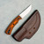 Three Rivers Manufacturing TRM Tagalong Fixed Blade Firetail G-10 Handles Stonewashed Blade
