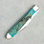 Tuna Valley Cutlery Co Mountain Cougar Teal Lightning Wood Satin Clip Point 154CM Blade