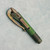 Marfione Custom Siphon II Pen Antique Green Frag Titanium w/ Bronze Lever/Clip Bronze Hardware