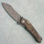 G&G Hawk Talon Hawk Lock w/Toggle Detent Titanium Handle w/ Gold Camo Carbon Inlays Stonewash Blade