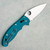 Spyderco Manix 2 Lightweight Cobalt Blue FRCP Handles Satin CPM-SPY27 Blade C101PCBL2 (Pre-owned)