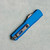Microtech UTX-70 Gen IV Hellhound Blue Stonewash Standard Signature Series 14194-10BLS