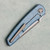 Sharknivco Custom Waka V4.9 Frame Lock Stonewash Light Blue Honeycomb Milled Titanium Handle RWL34 Polished Stonewash Blade