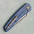 Sharknivco Custom Waka V4.9 Frame Lock Stonewash Blue Honeycomb Milled Titanium Handle RWL34 Polished Stonewash Blade