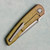 Sharknivco Custom Waka V4.9 Frame Lock Stonewash Pink/Bronze Honeycomb Milled Titanium Handle RWL34 Polished Stonewash Blade