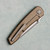 Sharknivco Custom Waka V4.9 Frame Lock Stonewash Bronze Honeycomb Milled Titanium Handle RWL34 Polished Stonewash Blade