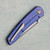 Sharknivco Custom Waka V4.9 Frame Lock Stonewash Purple Honeycomb Milled Titanium Handle RWL34 Polished Stonewash Blade