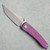Sharknivco Custom Waka V4.9 Frame Lock Stonewash Light Purple Honeycomb Milled Titanium Handle RWL34 Polished Stonewash Blade