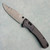 Benchmade Custom Mini Crooked River Axis Lock Carbon Fiber Handles w/ Black Aluminum Bolsters Damasteel Blade CU15085-DM-DAMA