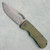McNees Knives Little Dixon Frame Lock Rocked Green/Blue Titanium Handle Matte Stonewash Magnacut Blade