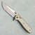 NCC Knives Ragnarok Hawk 7 Hawk Lock Zirblast Bronze Titanium Handles w/ Ivory G-10 Overlays Zirblast w/ Satin Flats Harpoon Tanto Blade Proof Run