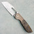 Sparrow Knife Co. Strix Round III Bolster Lock Bronze Titanium Handle w/ Dark Matter Gold Inlays Grabak Damasteel Blade (Consignment)