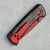 Chaves Knives RCK9 Fanatic Edge Mod Frame Lock Distressed Gray Cerakote Titanium Handles Red Cerakote M390 Blade