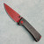 Chaves Knives RCK9 Fanatic Edge Mod Frame Lock Distressed Gray Cerakote Titanium Handles Red Cerakote M390 Blade