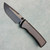 Chaves Knives Redencion Street Integral Satin Flats PVD Titanium Handles w/ Satin PVD Titanium Inlay Stonewash/Satin Flats PVD Drop Point Blade
