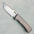 Chaves Knives Redencion Street Integral Stonewash Titanium Handles w/ Stonewash Titanium Inlay Belt Satin Drop Point Blade