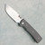 Chaves Knives Blue Label Redencion Street Liner Lock Grey G-10 Handles Belt Satin Elmax Drop Point Blade