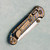 Microtech Marfione Select LUDT Ram-Lok T/E Flamed Frag Titanium Handles w/ Blue Accent Stonewash Standard 1136RL-10FRMS4