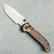 Microtech Marfione Select LUDT Ram-Lok T/E Flamed Frag Titanium Handles w/ Blue Accent Stonewash Standard 1136RL-10FRMS4