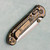 Microtech Marfione Select LUDT Ram-Lok T/E Flamed Grooved Titanium Handles w/ Bronze Accent Stonewash Standard 1136RLG-10MS3