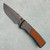 Chaves Knives Redencion Street Integral Grey Tumbled PVD Titanium Handles w/ Natural Linen Micarta Inlays Grey Tumbled PVD Drop Point 3V Blade Dirty Steve